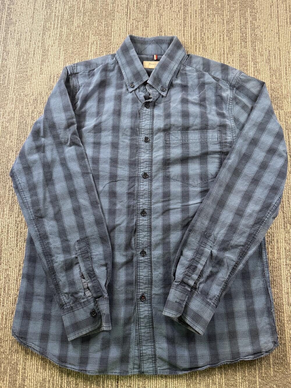 Boston Traders Shirt Mens Medium Blue Stripe Long Sleeve Button Down Casual